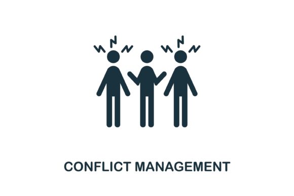 Conflict Management Icon: Visualizing Resolution in Digital Design