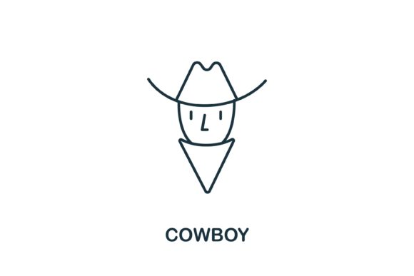 Cowboy Icon from USA Collection: Design Guide