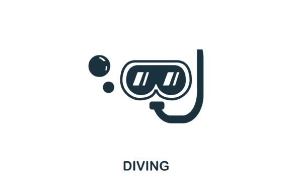 Diving Icon: Versatile Vector Graphics for Design