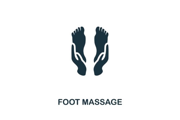 Integrating the Monochrome Foot Massage Icon into Professional Wellness Design