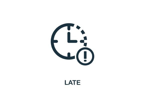 Late Icon: A Monochrome Asset for Time Management Design