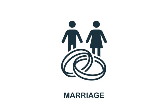 Marriage Icon: Versatile Vector Graphics for Design