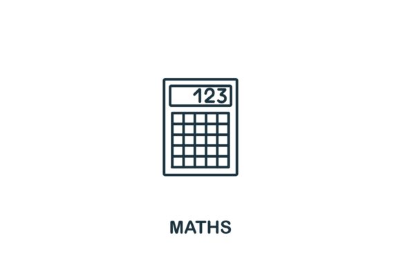 Maths Icon from Science Collection: Design Guide
