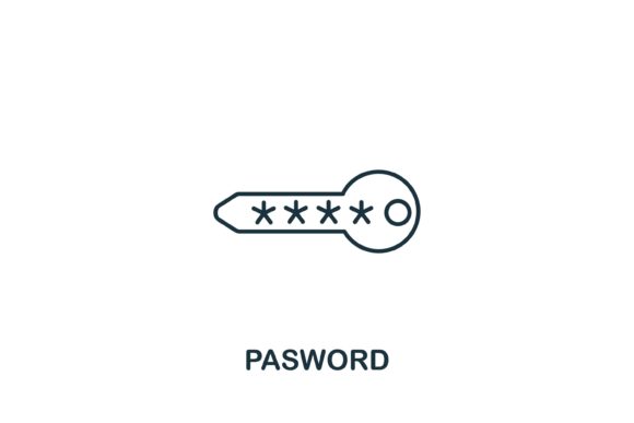 Password Icon from Security Collection for Web Design