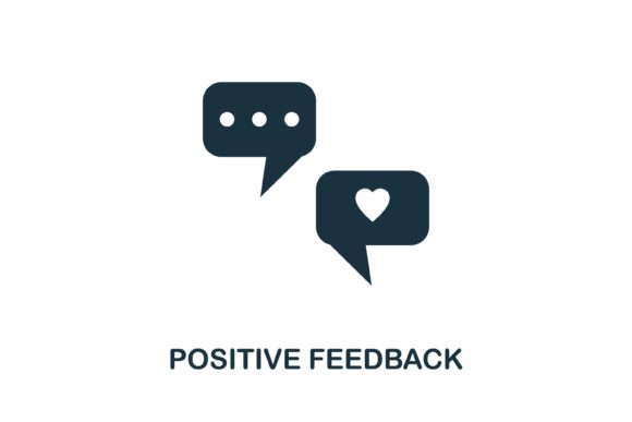 Positive Feedback Icon: Elevating Digital Communication with Monochrome Vector Graphics