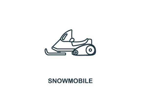 Snowmobile Icon from Winter Collection for Design