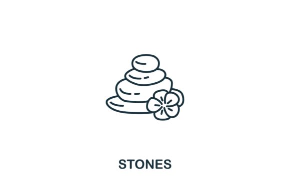 Stones Icon from Spa Therapy Collection: Design Guide