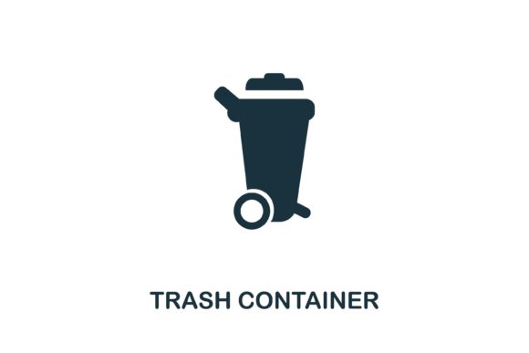 Trash Container Icon: Versatile Vector Assets